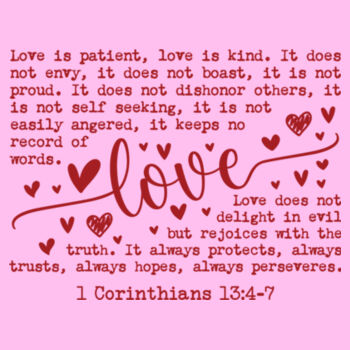 Love is patient, love is kind Love is patient, love is kind Diseño